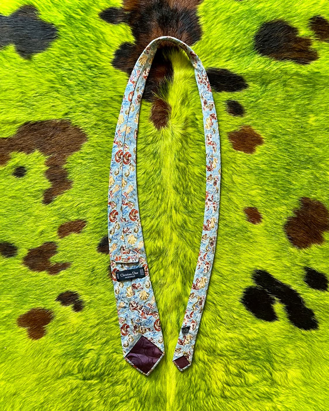 1980-90s Old DIOR France Made Silk Tie 상품이미지5