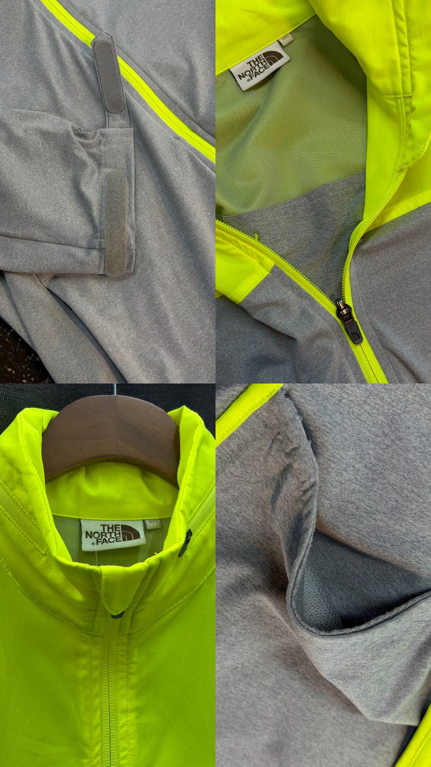 노스페이스 형광/회색 기능성 져지 바람막이 집업 (100) 상품이미지2