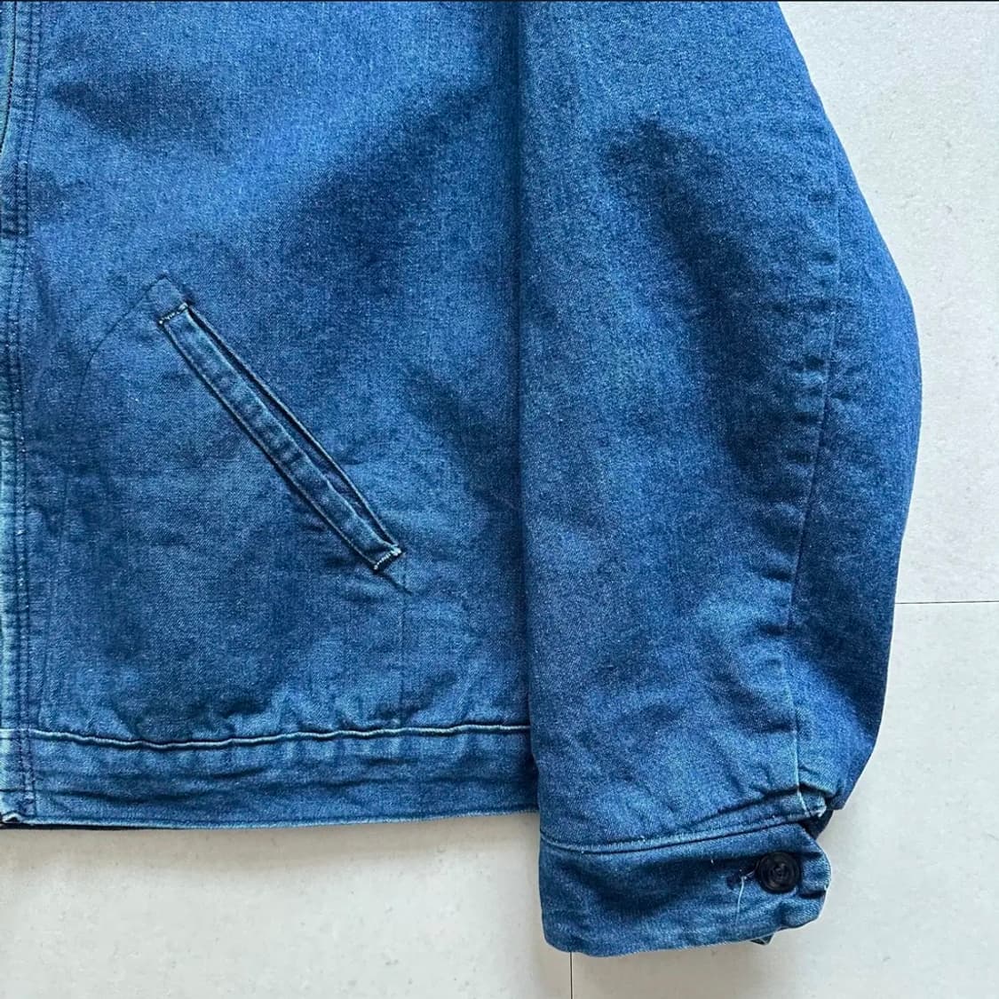 70s 빅벤 데님 브랭킷 드라즐 블루종 자켓 MADE IN USA  상품이미지5