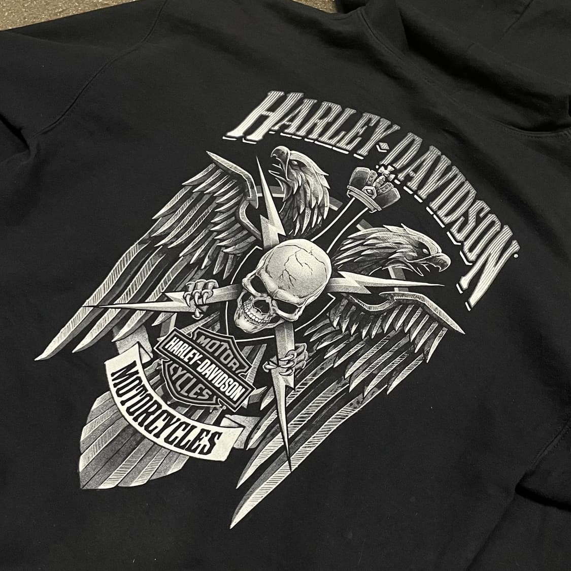 할리데이비슨 프린팅 후드 집업 (105) 상품이미지5