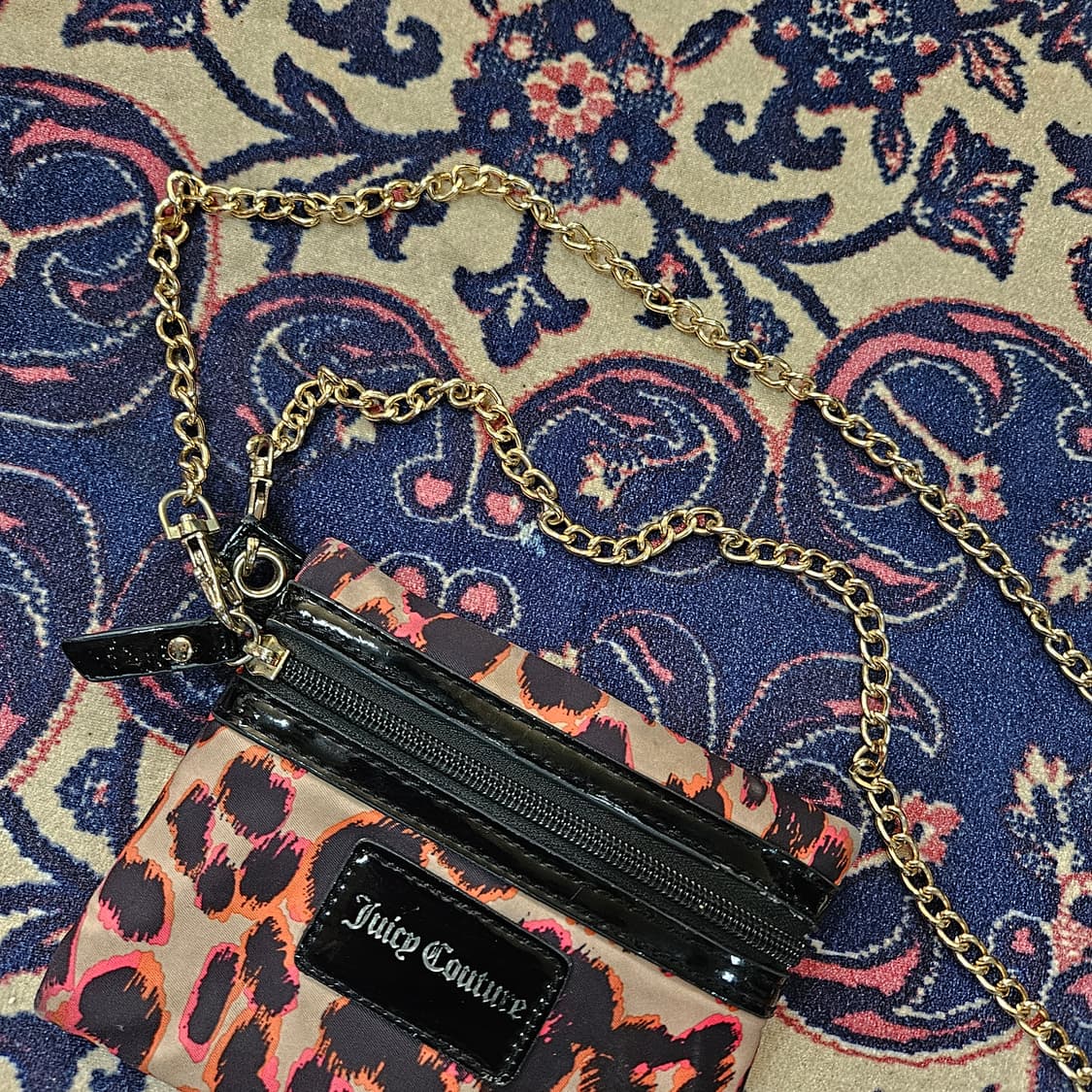 쥬시꾸뛰르 레오파드 체인 크로스 미니백 16 x 12.5 size 상품이미지4