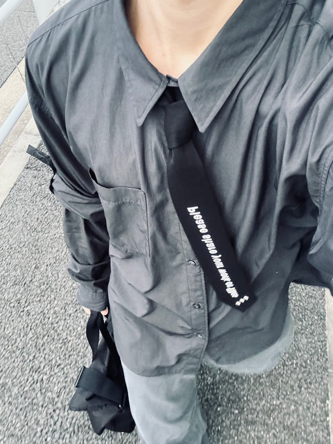 해칭룸 슬리브 레이어드 셔츠 상품이미지7