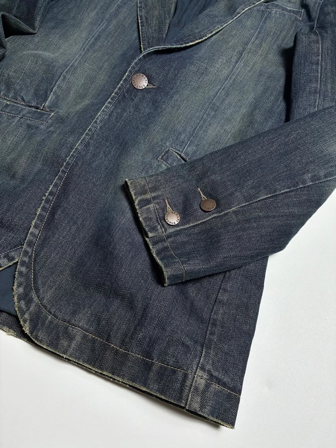 아르마니 익스체인지 빈티지 페이딩 데님 블레이저 R1358 상품이미지4