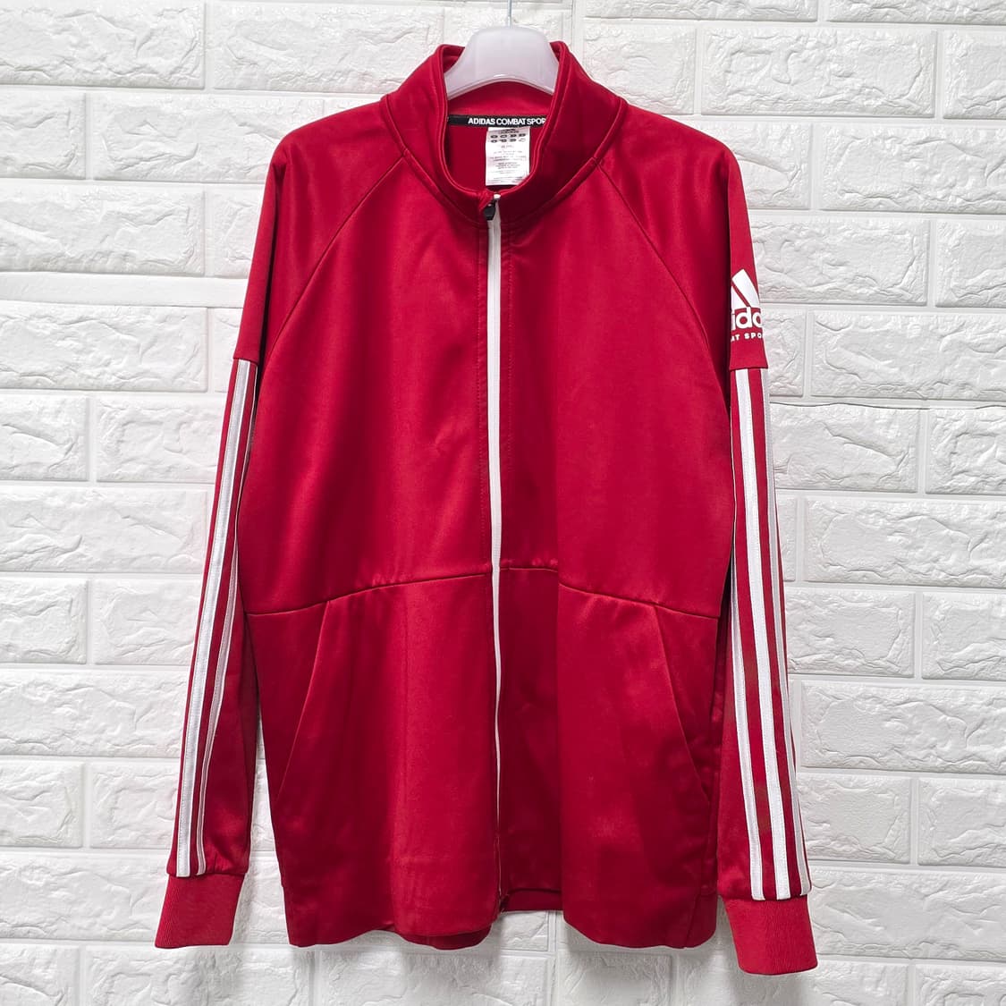 택포) 아디다스 빨간색 트랙탑 져지 S 상품이미지1