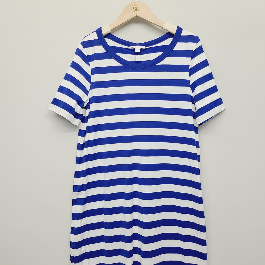 코스 COS 블루 화이트 스트라이프 코튼 맥시 원피스 (S사이즈) 상품이미지3