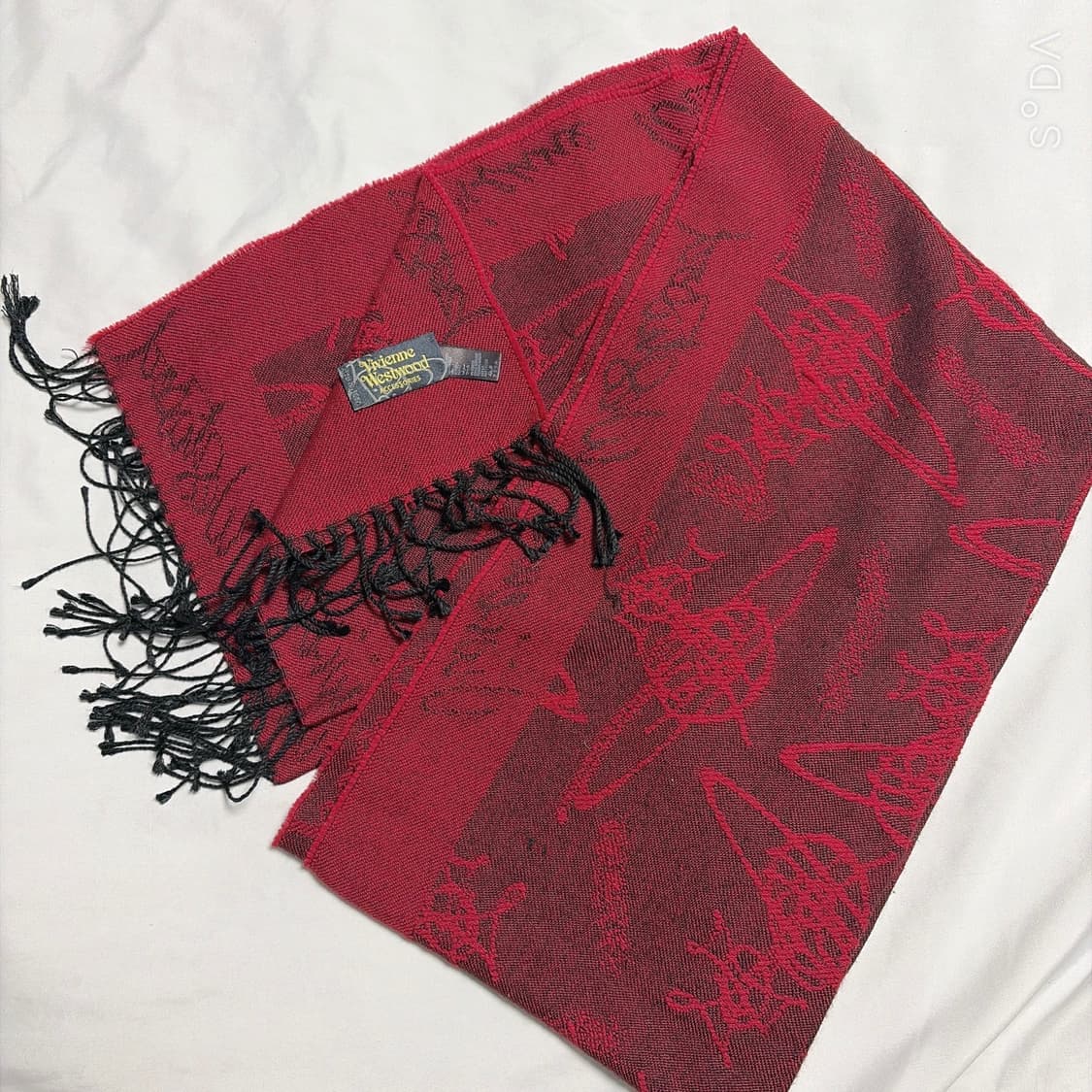 비비안웨스트우드 레드 패턴 목도리 숄 머플러 상품이미지1