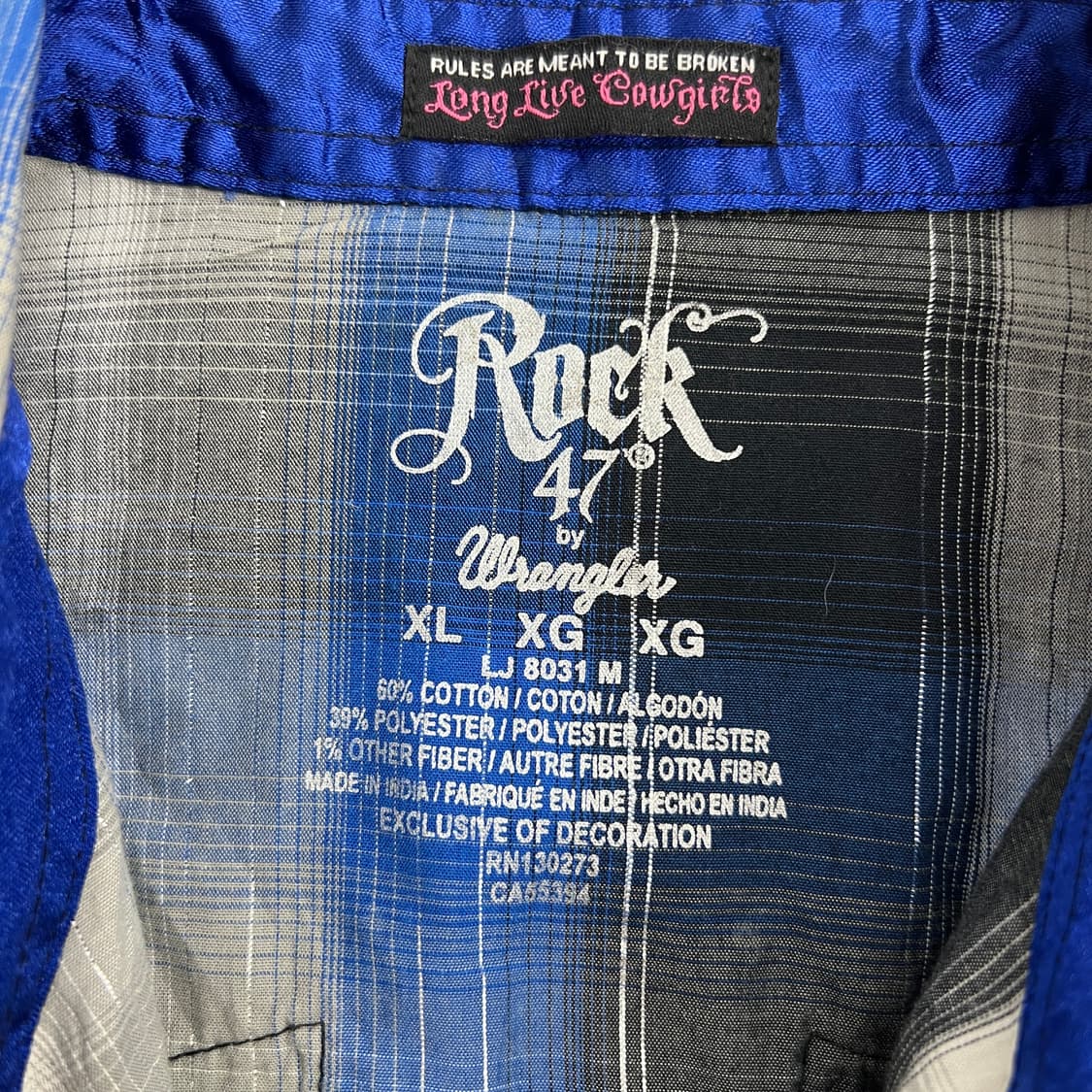 wrangler rock 47 큐빅 웨스턴 셔츠 XL 상품이미지4