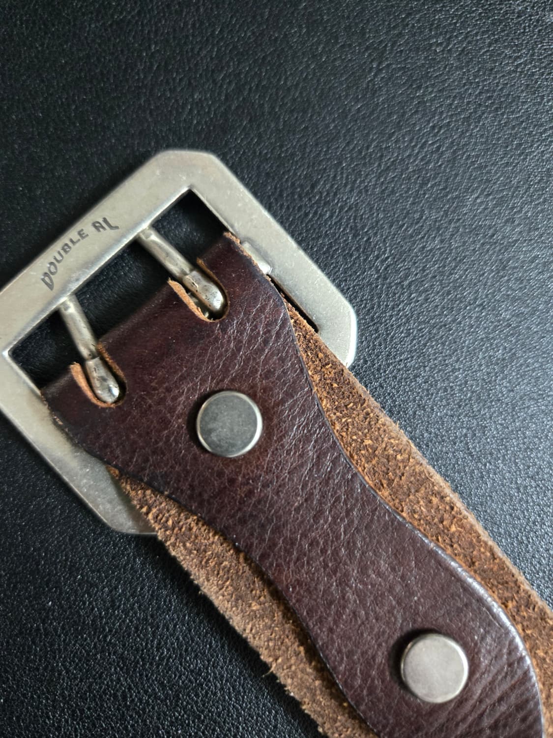 RRL 스터디드 로고 레더 벨트 상품이미지4