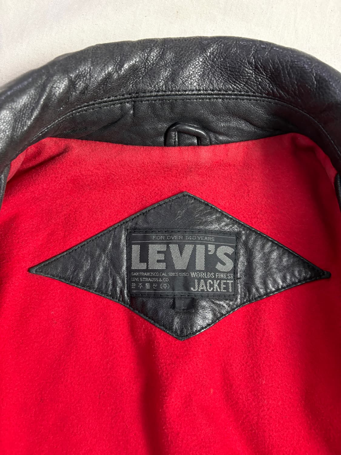 Levis 리바이스 양가죽 라이더 자켓 L 상품이미지5