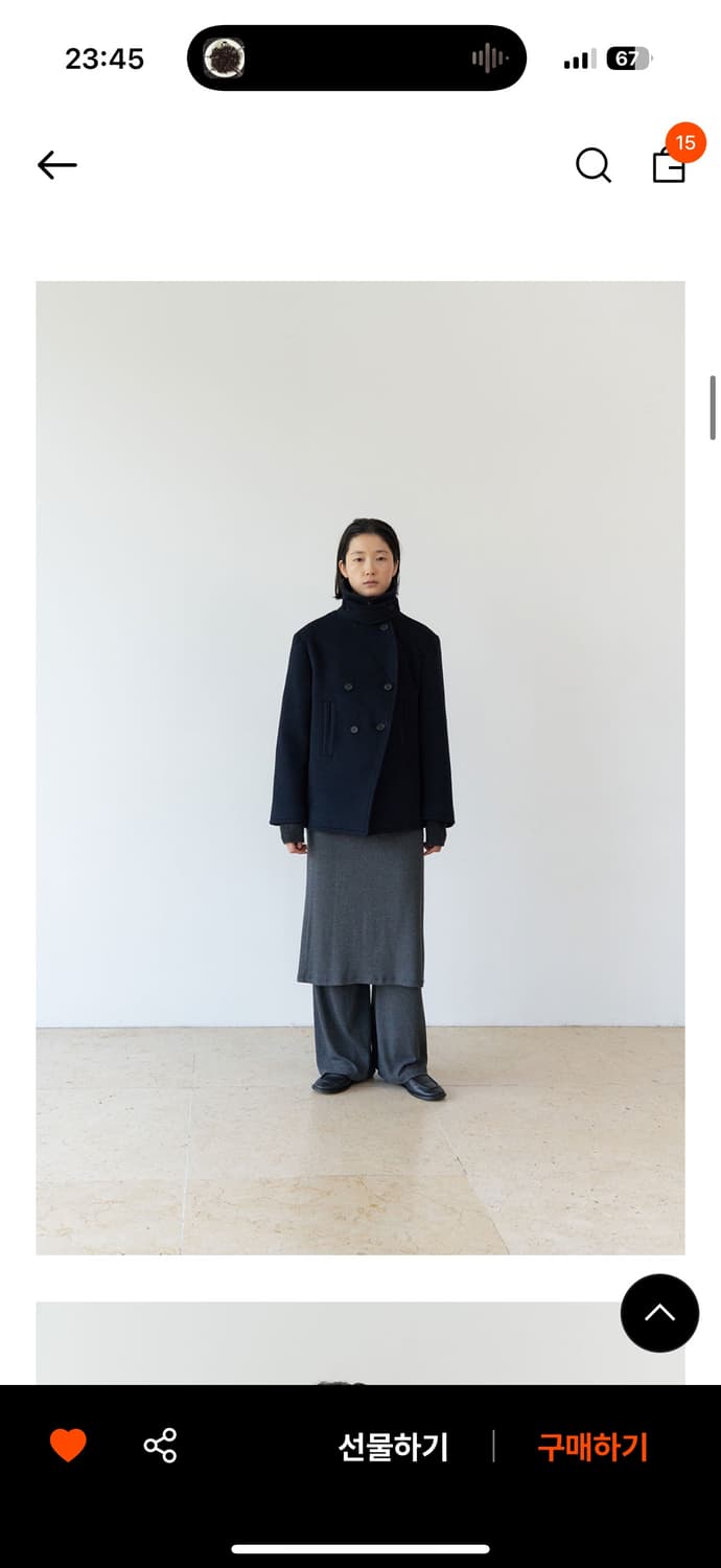 nod Cashmere Blend Peacoat 엔오디 피코트 상품이미지3