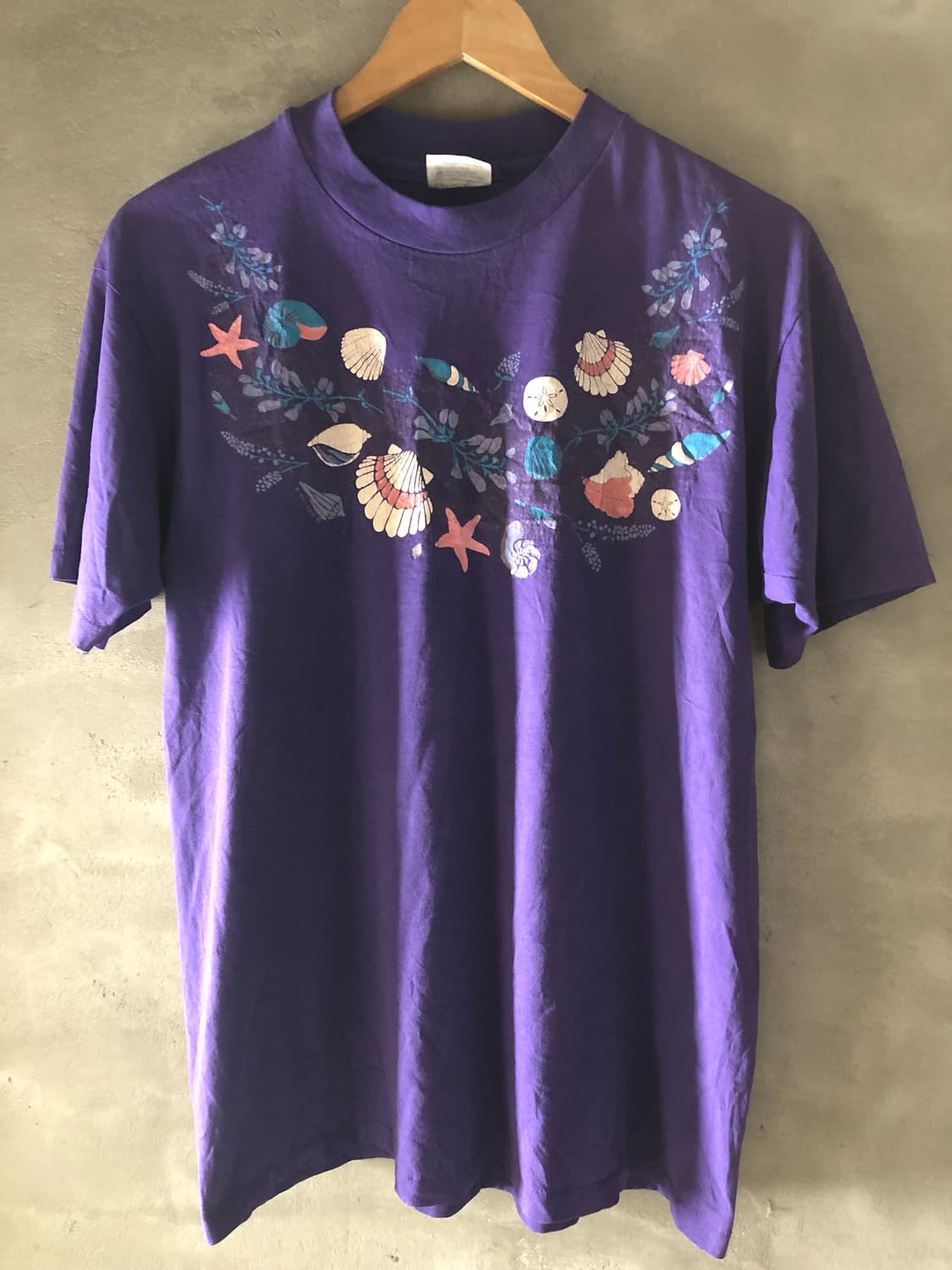 싱글스티치 90s 빈티지 마린프린팅 티셔츠 상품이미지1