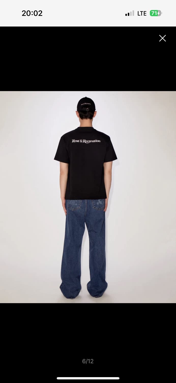 rest&recreation RR logo wide jeans blue 상품이미지2