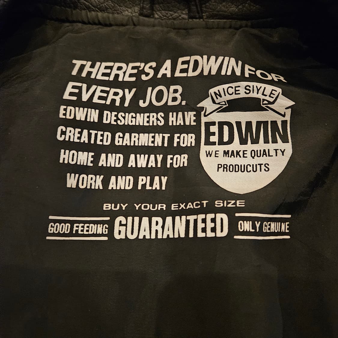 에드윈 레더 봄버자켓 xl 상품이미지4