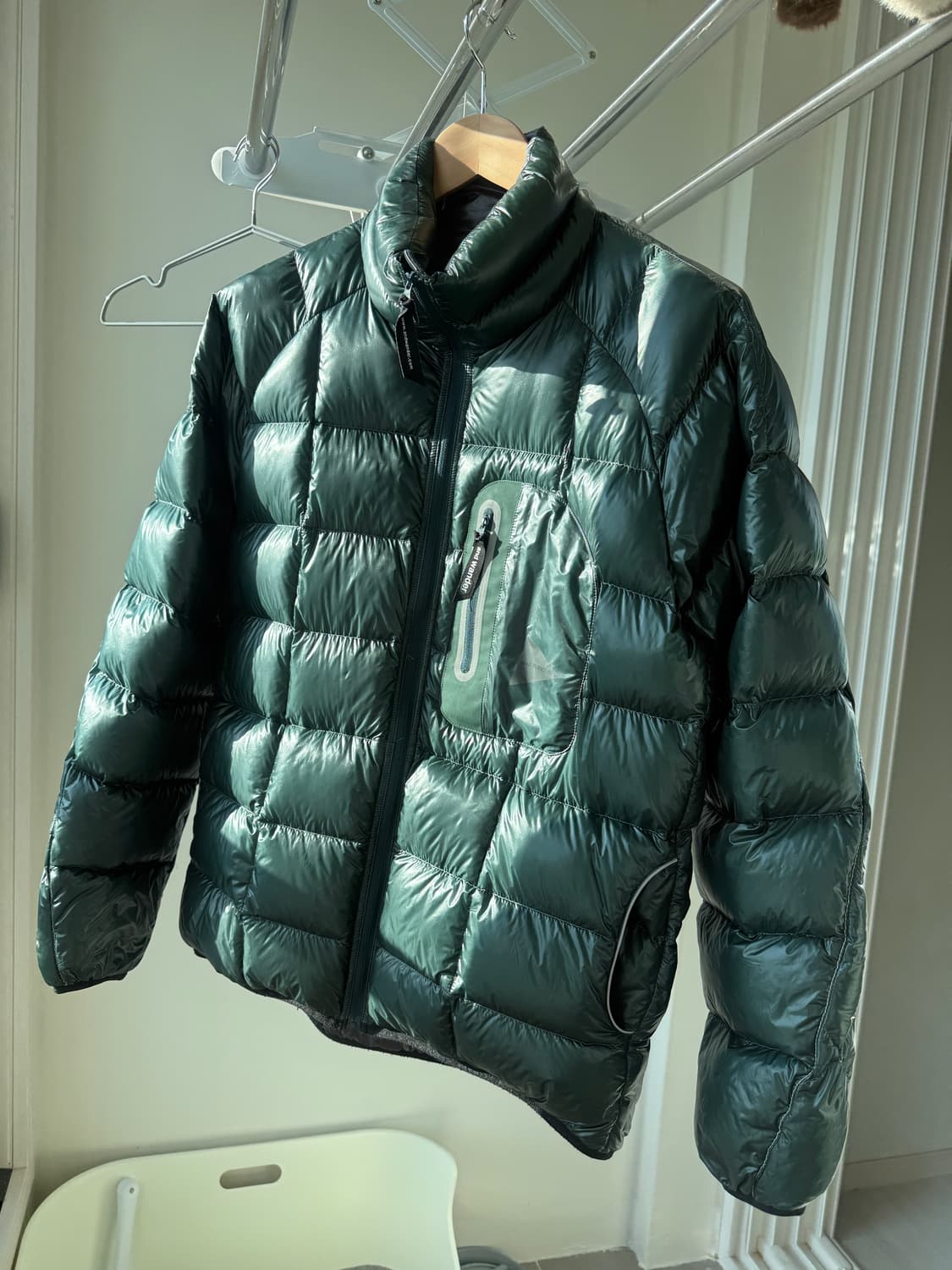앤드원더 다이아몬드 스티치 다운자켓 L 그린 상품이미지7