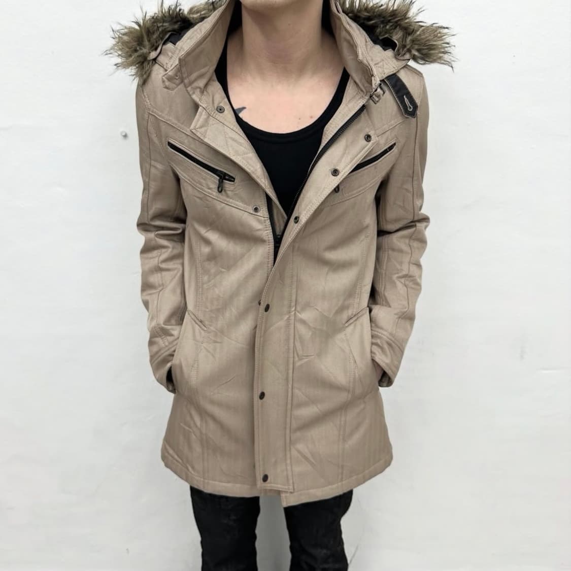 Nicole club beige fur jacket 상품이미지2