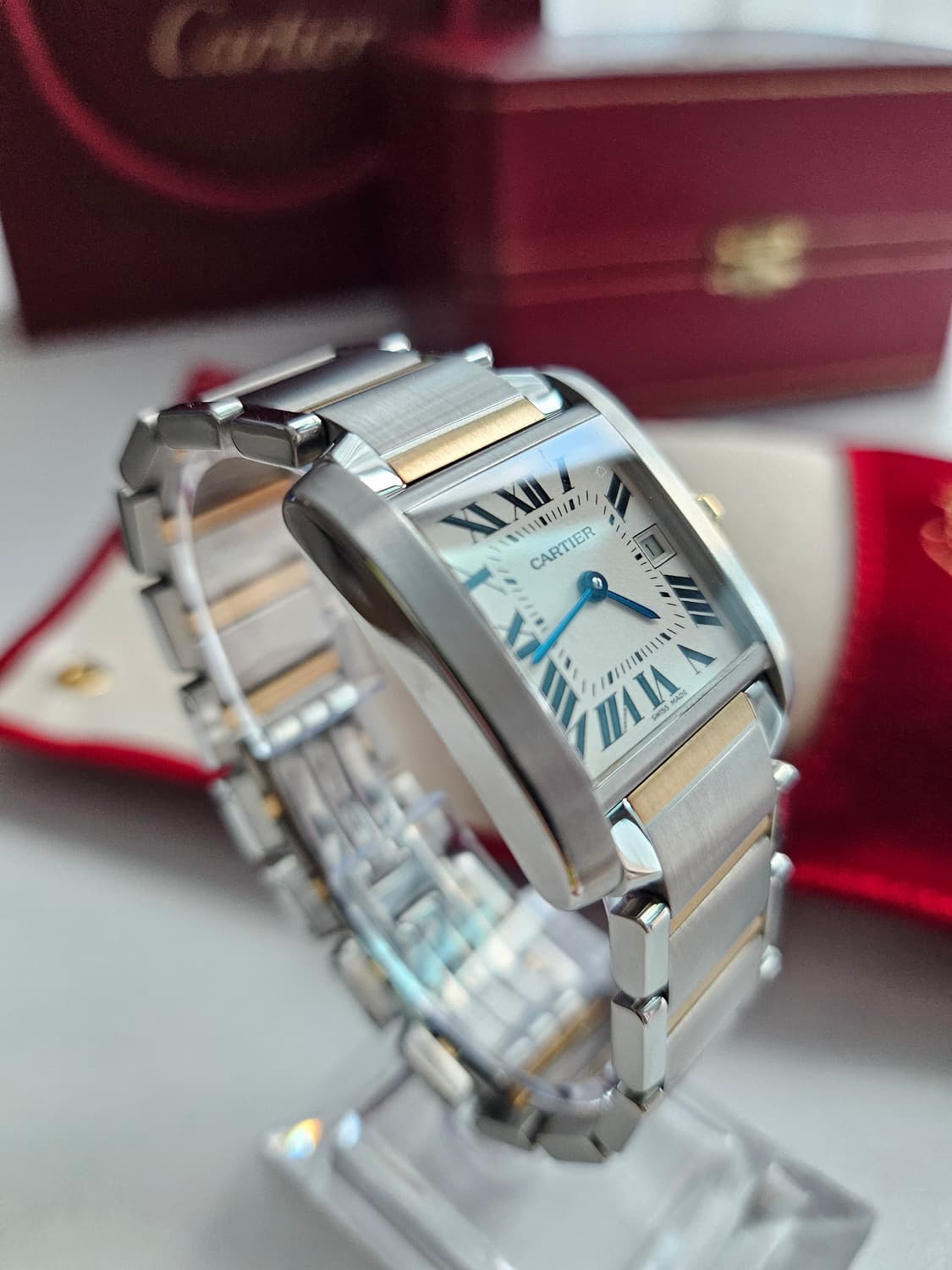 까르띠에 탱크 프랑세즈 콤비 미디움 쿼츠 상품이미지2