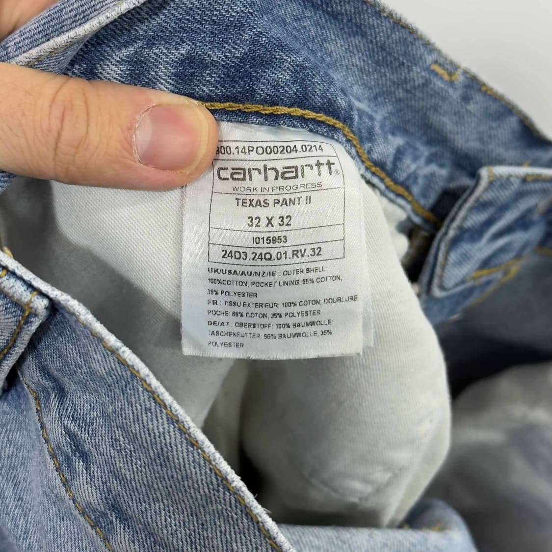 칼하트 WIP 데님팬츠 청바지 32X32 상품이미지5