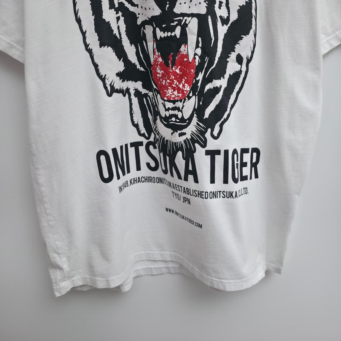 [L] 오니츠카타이거 타이거 화이트 반팔티 상품이미지3