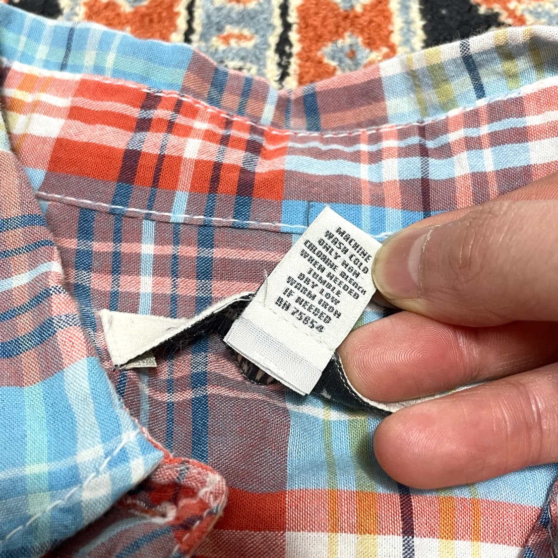 아베크롬비 트로피컬 마드라스 체크 셔츠 여성M 상품이미지5