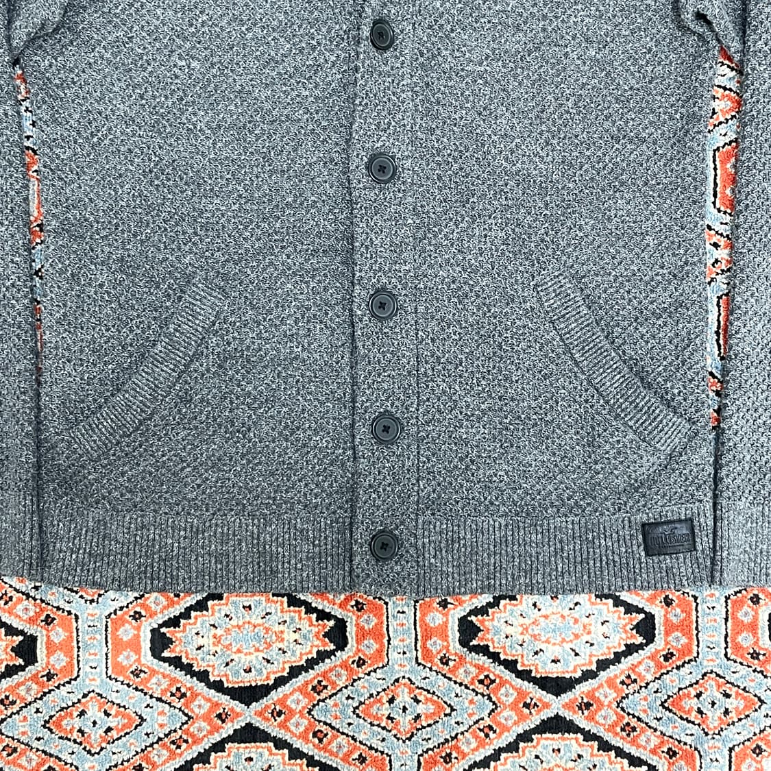 홀리스터 차콜 그레이 코튼 숄카라 니트 가디건 남성M 상품이미지3