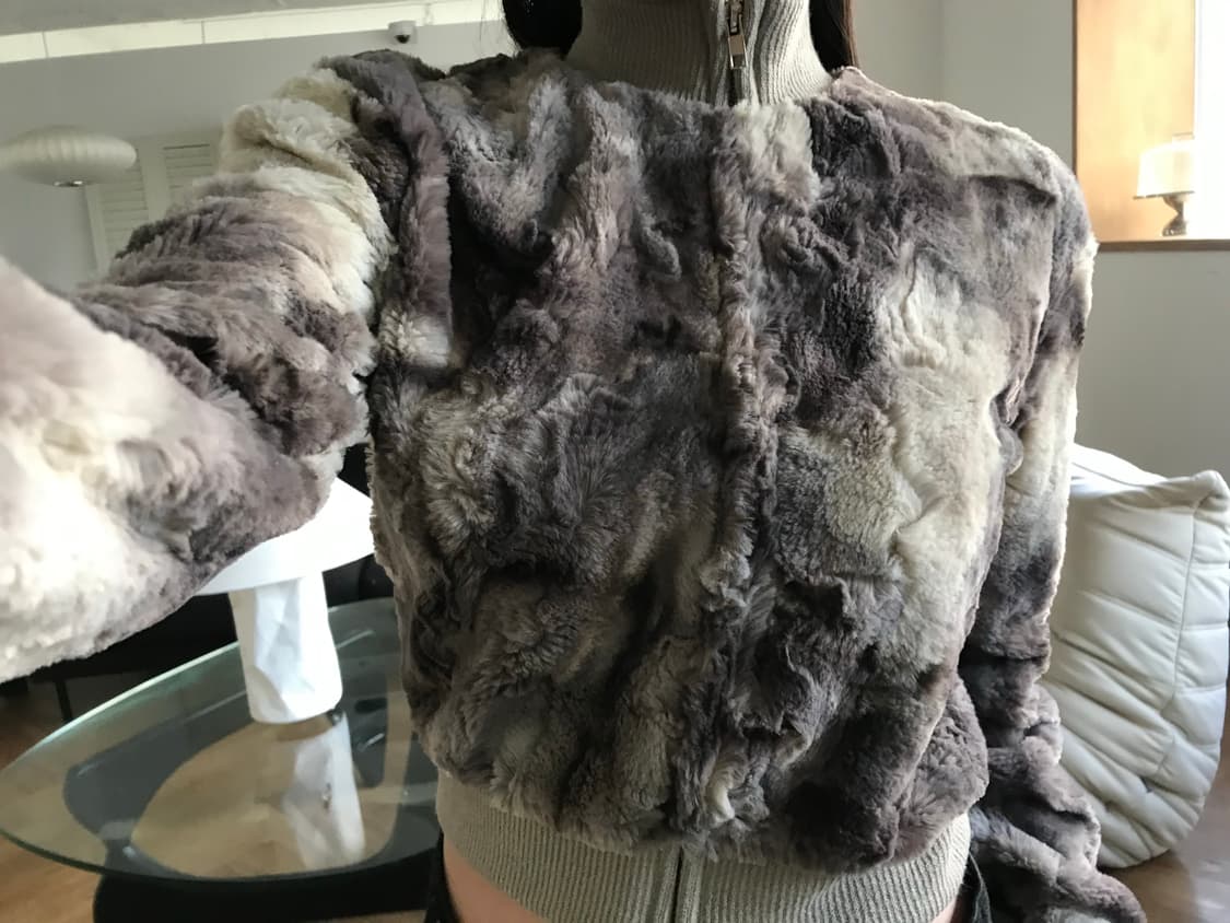 vintage crop fur zip up 상품이미지4