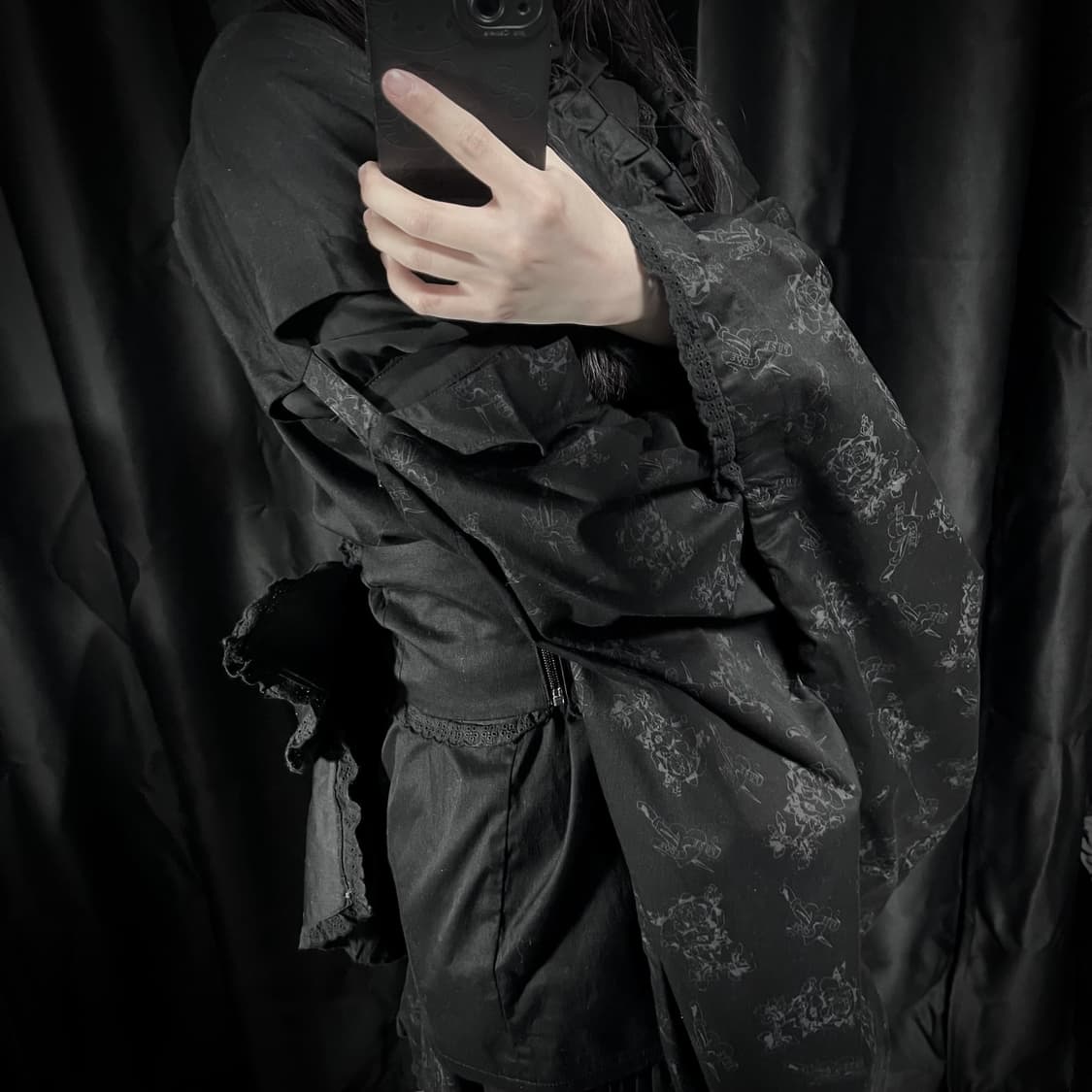 Bodyline 고딕 고스펑크 유카타 셋업 고스로리 로리타 상품이미지1