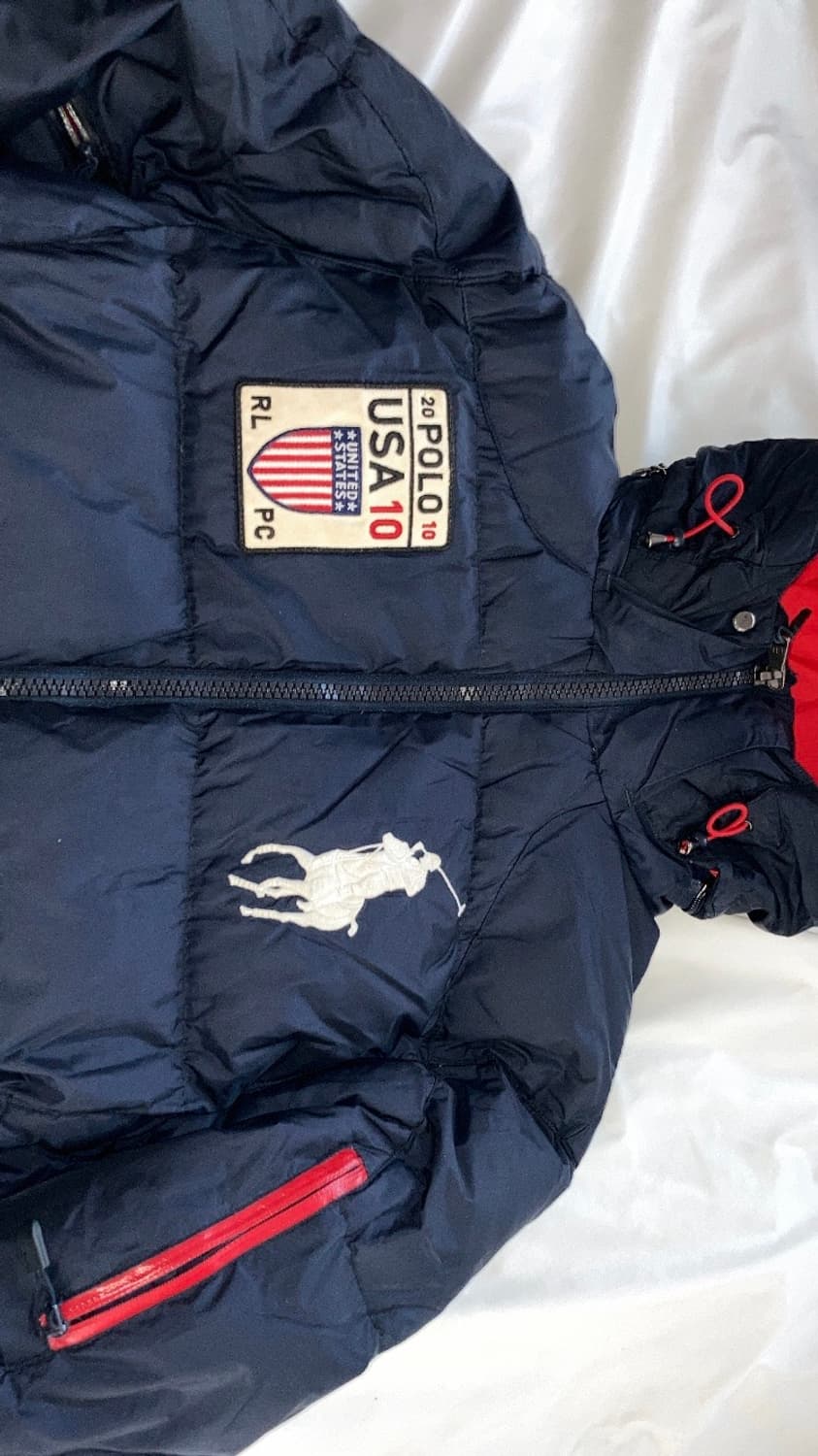 (급전) 폴로 빅포니 성조기 네이비 패딩  상품이미지2