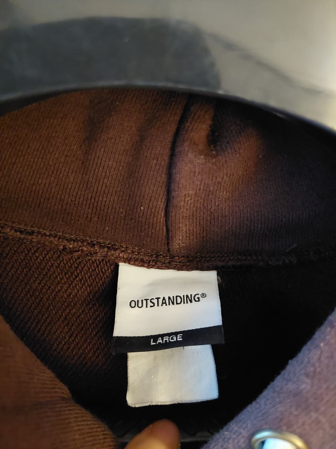 아웃스탠딩 V.S.C 헤비웨이트 후드티 브라운 L 상품이미지4