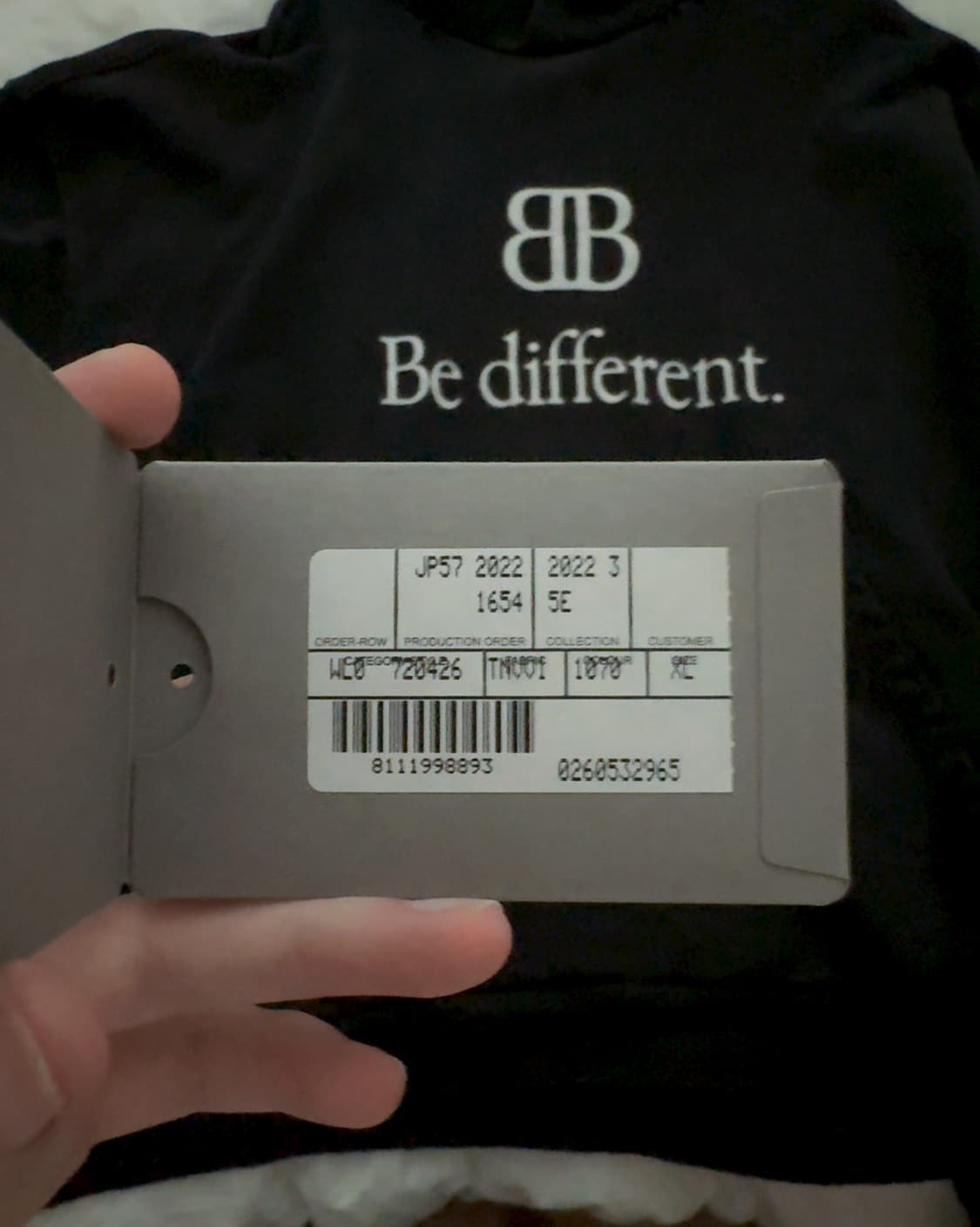 [XL] 발렌시아가 22fw be different 후드 블랙 상품이미지4