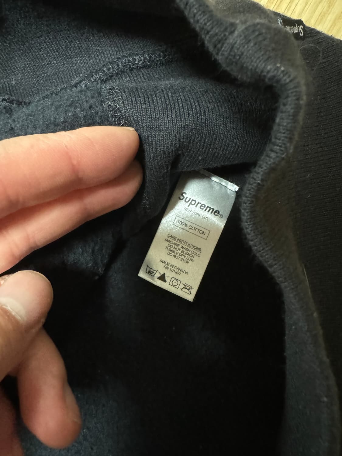 슈프림 블랙 사바스 후드  상품이미지4