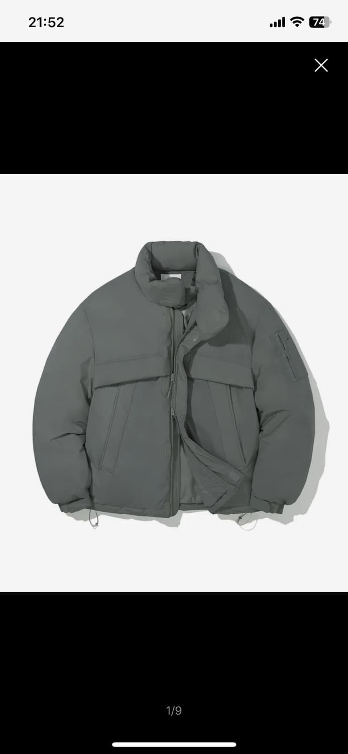 코드그라피 몬스터 숏패딩 차콜 L 상품이미지1