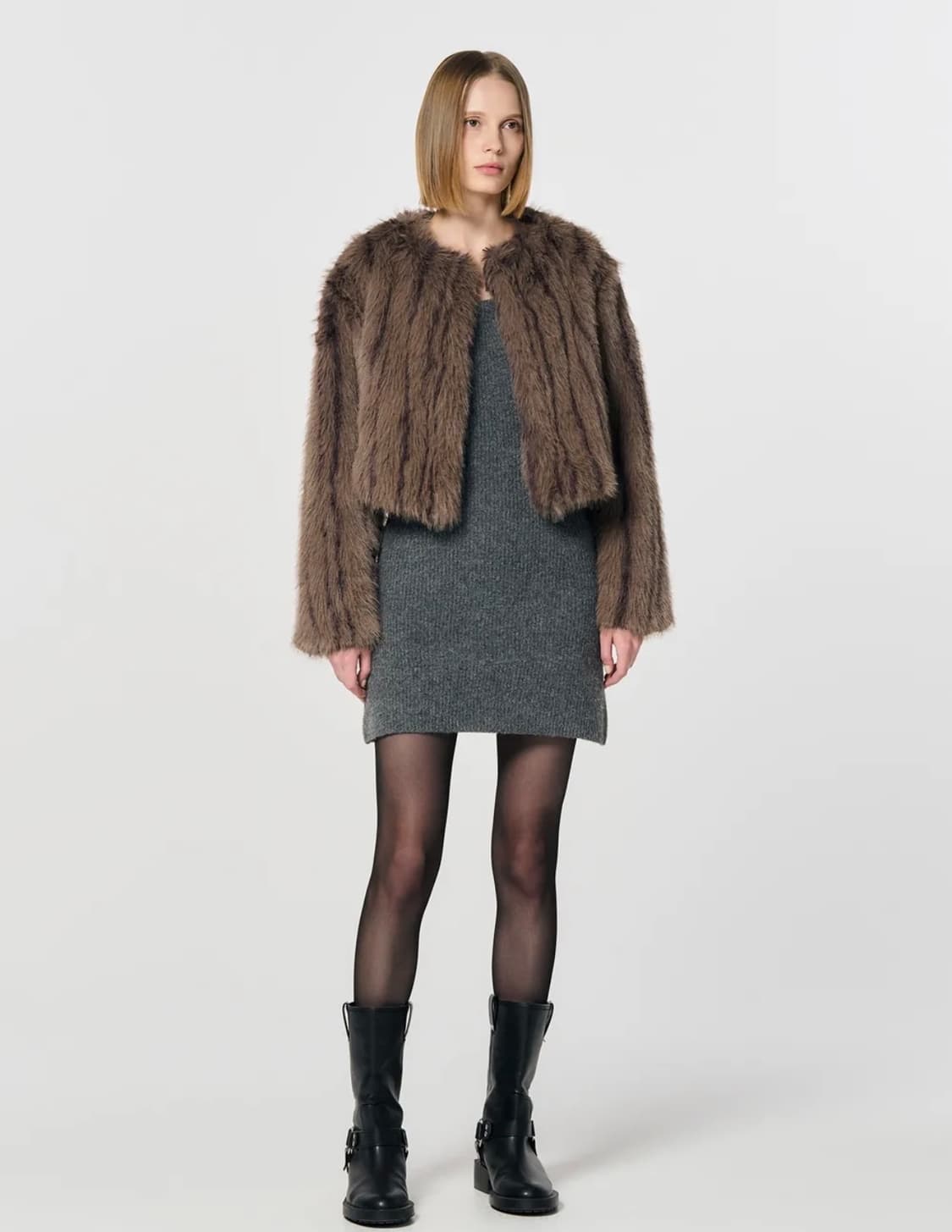 제너럴아이디어 노카라 퍼 자켓 BROWN 브라운 상품이미지4