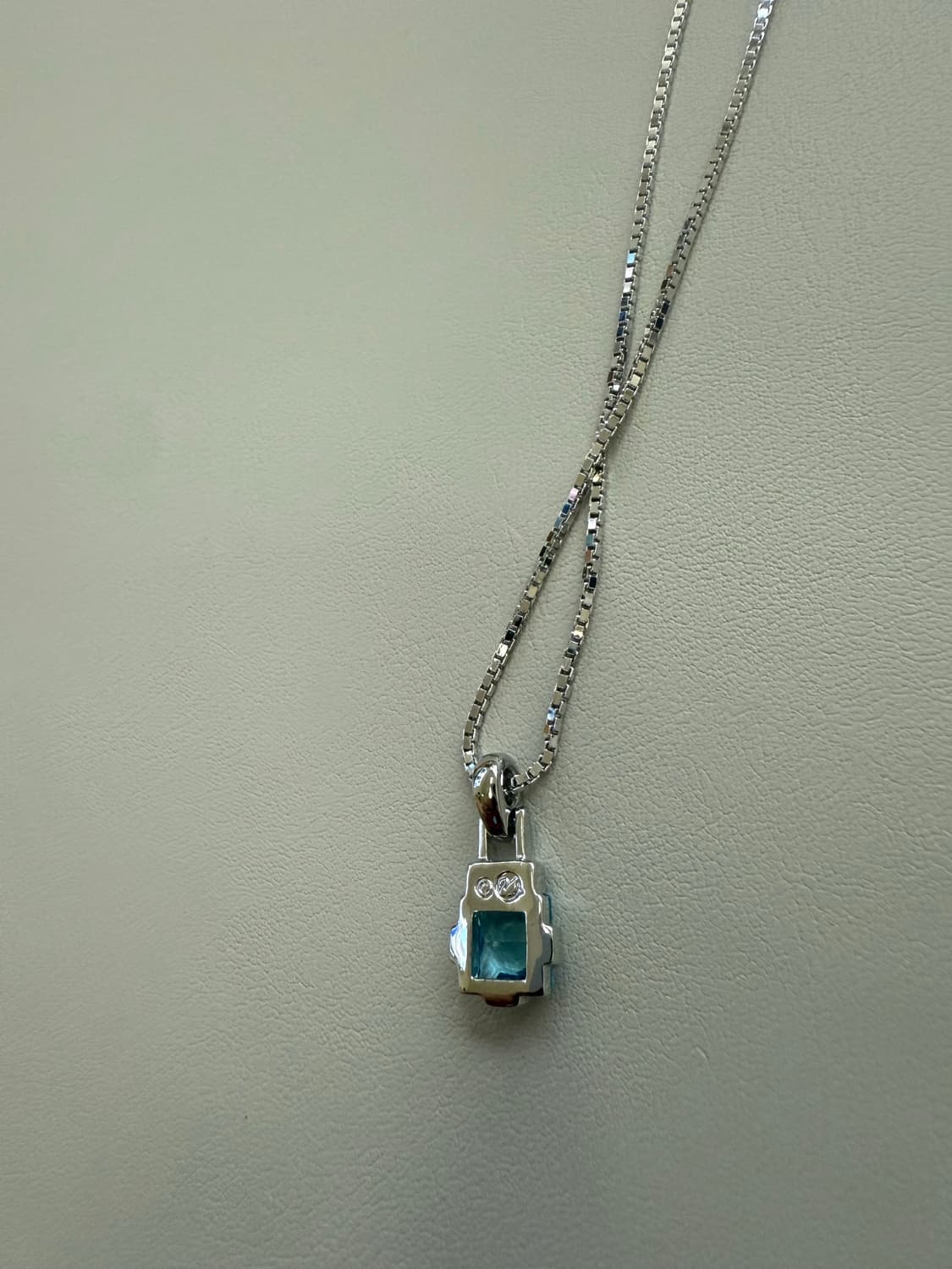 새상품) 스와로브스키 블루 크리스탈 네크리스 목걸이 은 실버 티파니 디올 상품이미지6