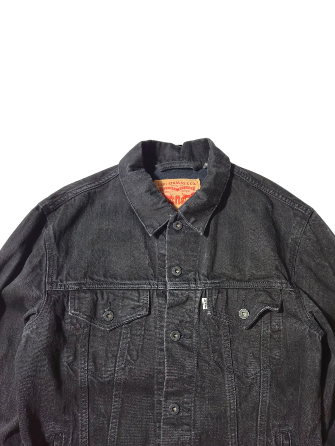 리바이스 흑청 트러커 블랙진 청자켓 L 상품이미지3