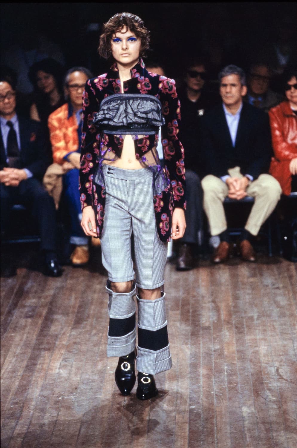 꼼데가르송 01aw 메인 컬렉션 플로럴 시스루패널 팬츠 상품이미지10