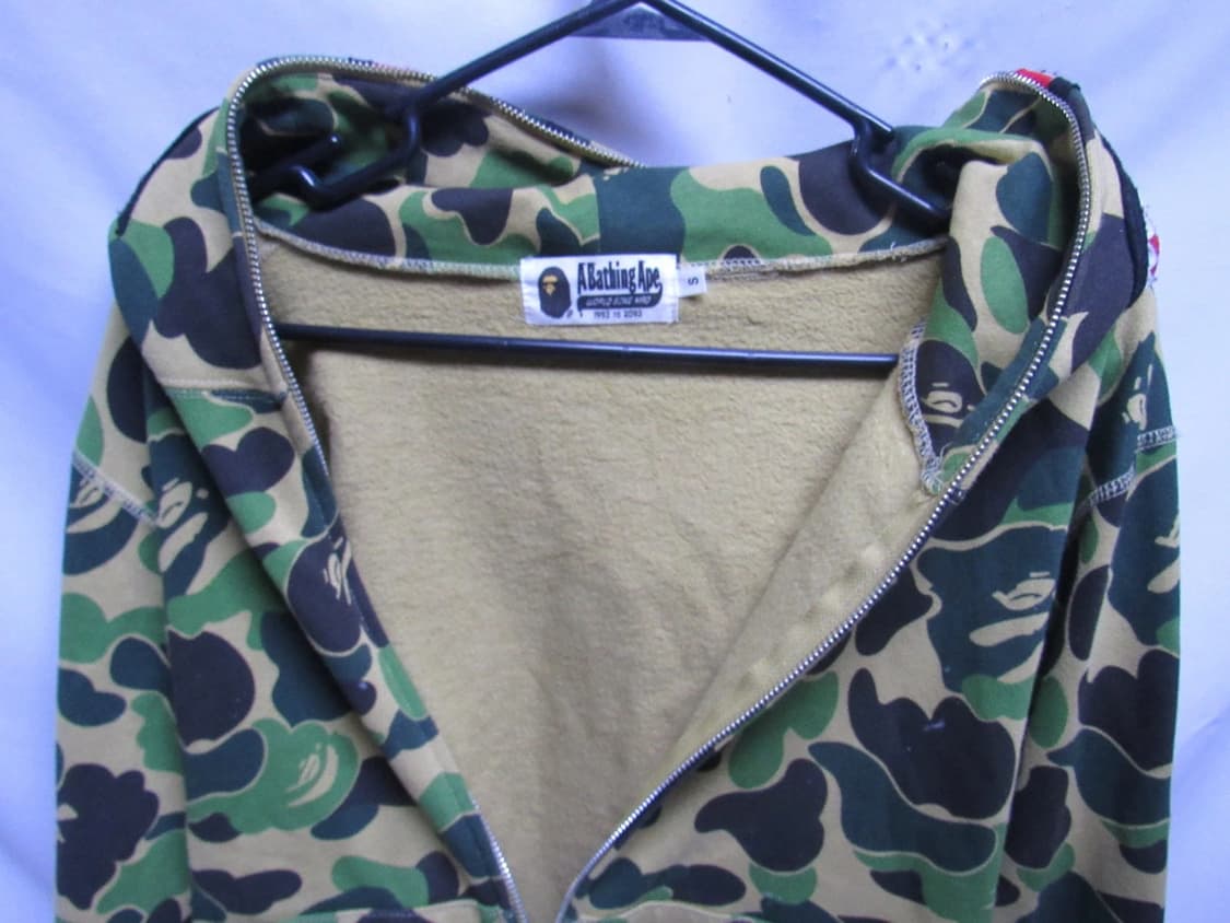 베이프 1st 카모 샤크 후드집업 녹계 상품이미지5