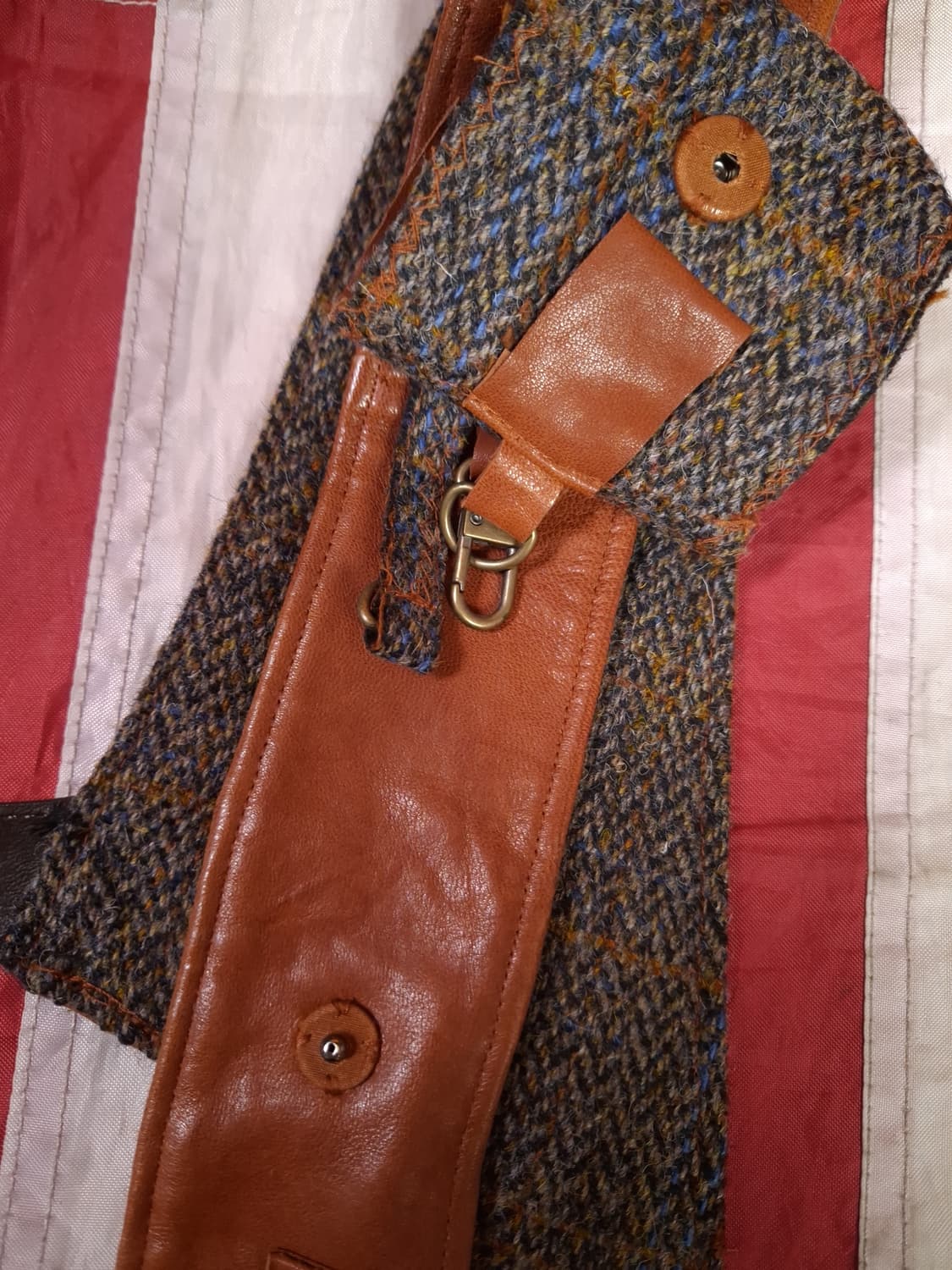 새제품 서스펜더 울 리얼레더 베스트 상품이미지5