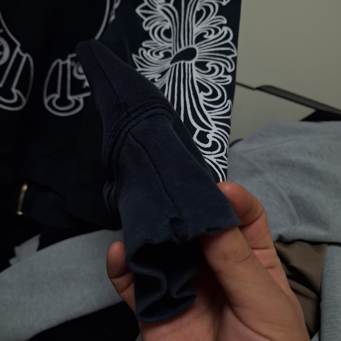 [유일매물] 90s 크롬하츠 홀스슈 플로랄 대거 후드집업 M 상품이미지8