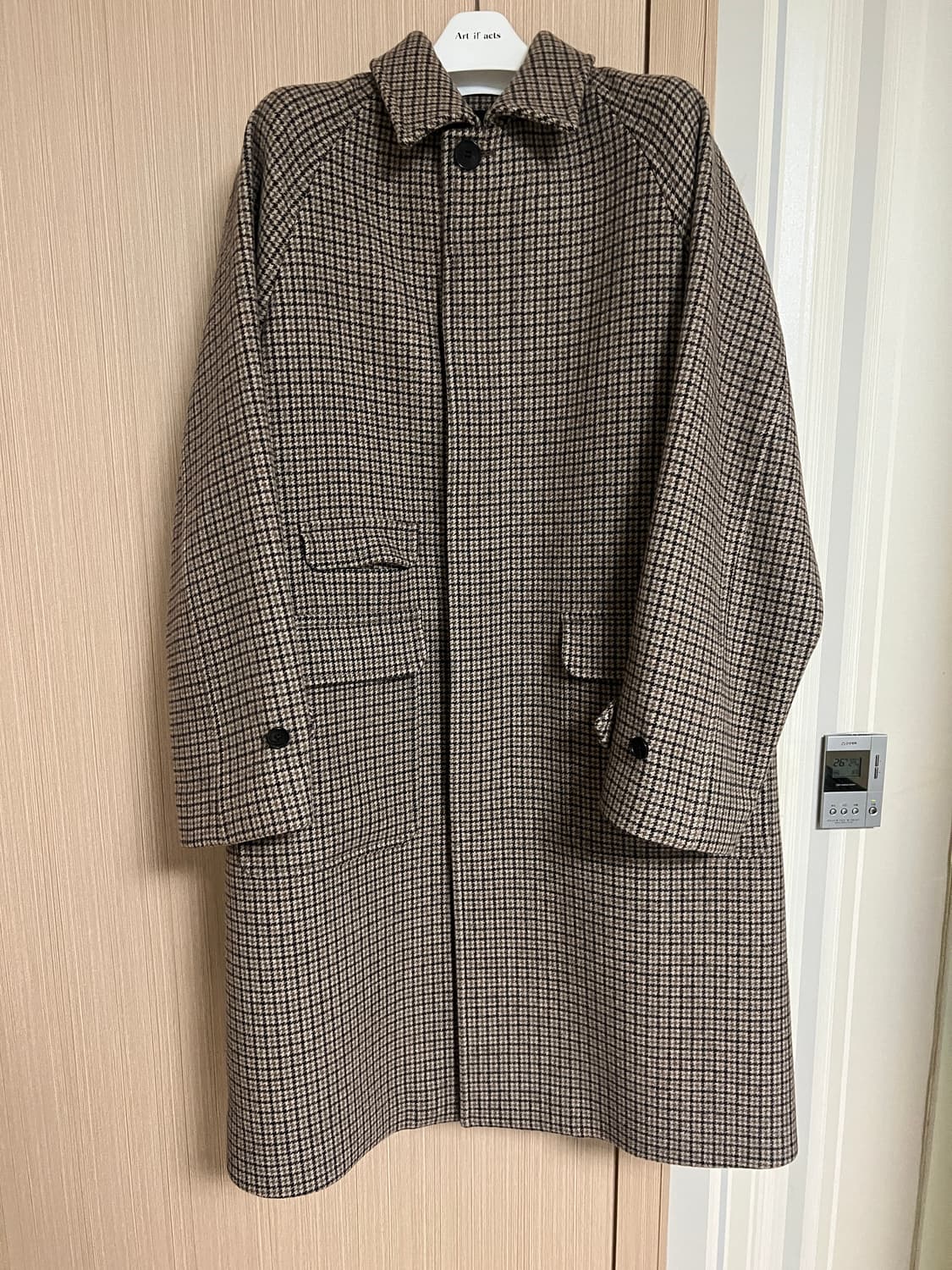 L 아트이프액츠 발마칸 코트 체크 상품이미지1