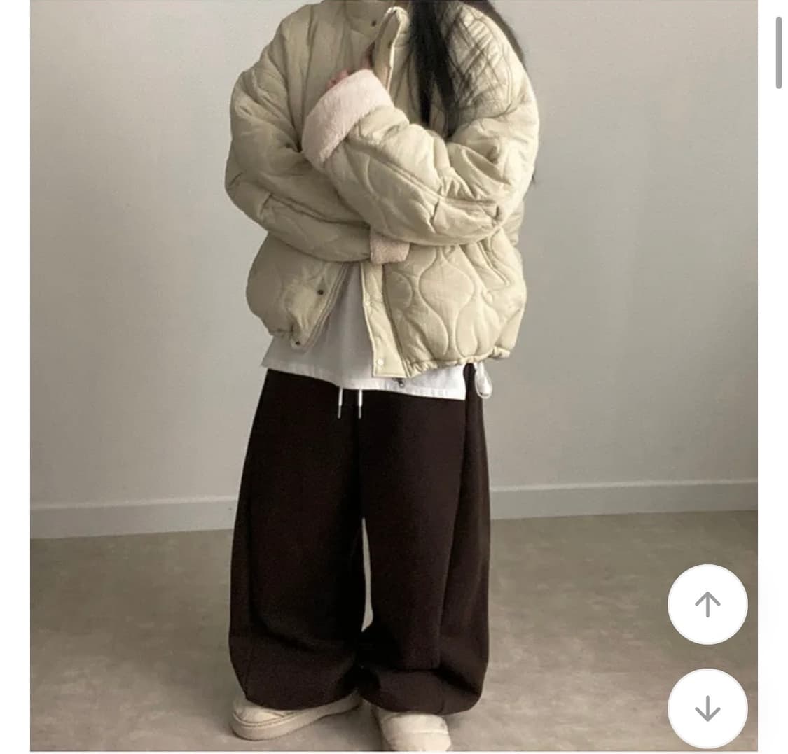 에이블리 남여공용 양털 뽀글이 오버핏 깔깔이 점퍼 (새상품) 상품이미지2