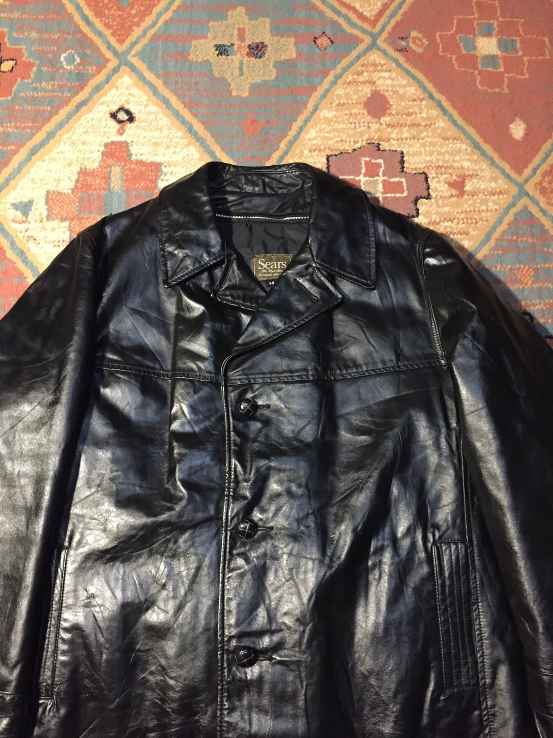 70‘s sears 레더 스포츠 카코트 상품이미지2