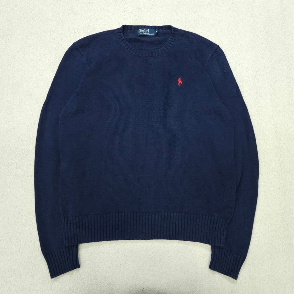 폴로 랄프 로렌 코튼 니트 100 네이비 상품이미지1