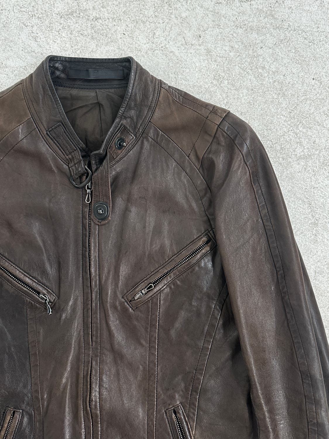 09ss 율리우스 바이커 레더 자켓 상품이미지6