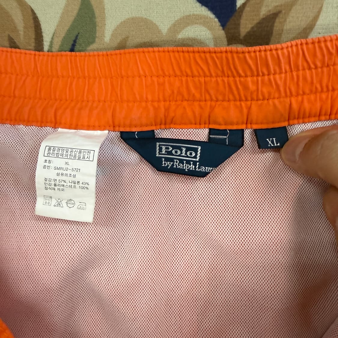 (XL)폴로 랄프로렌 상어자수 스윔팬츠 반바지(오렌지) 상품이미지2