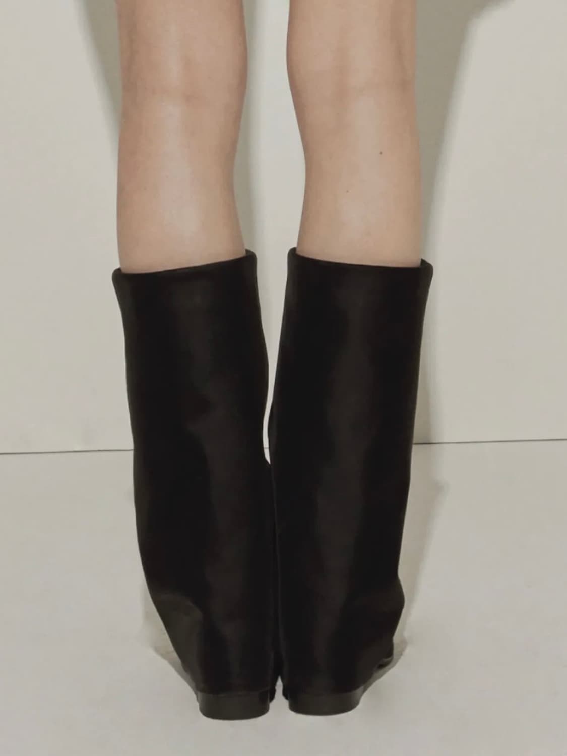 Wrinkle leather boots (black) 상품이미지4