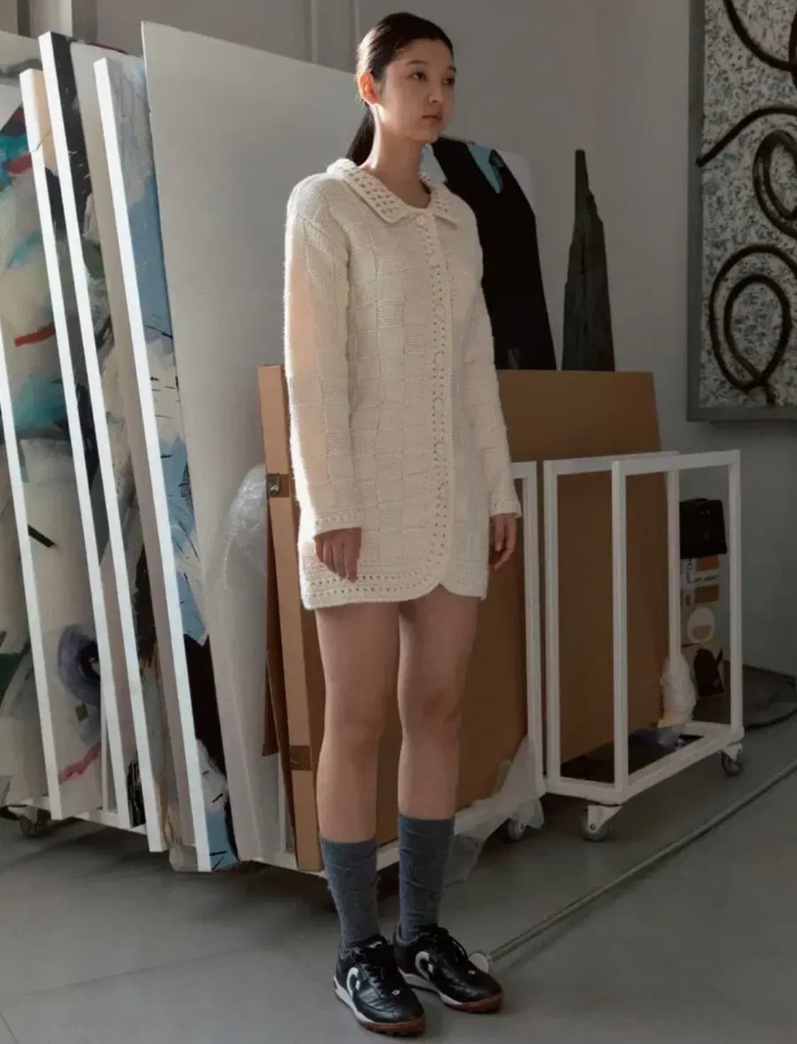 시눈 핸드메이드 크로쉐 니트 드레스 상품이미지2