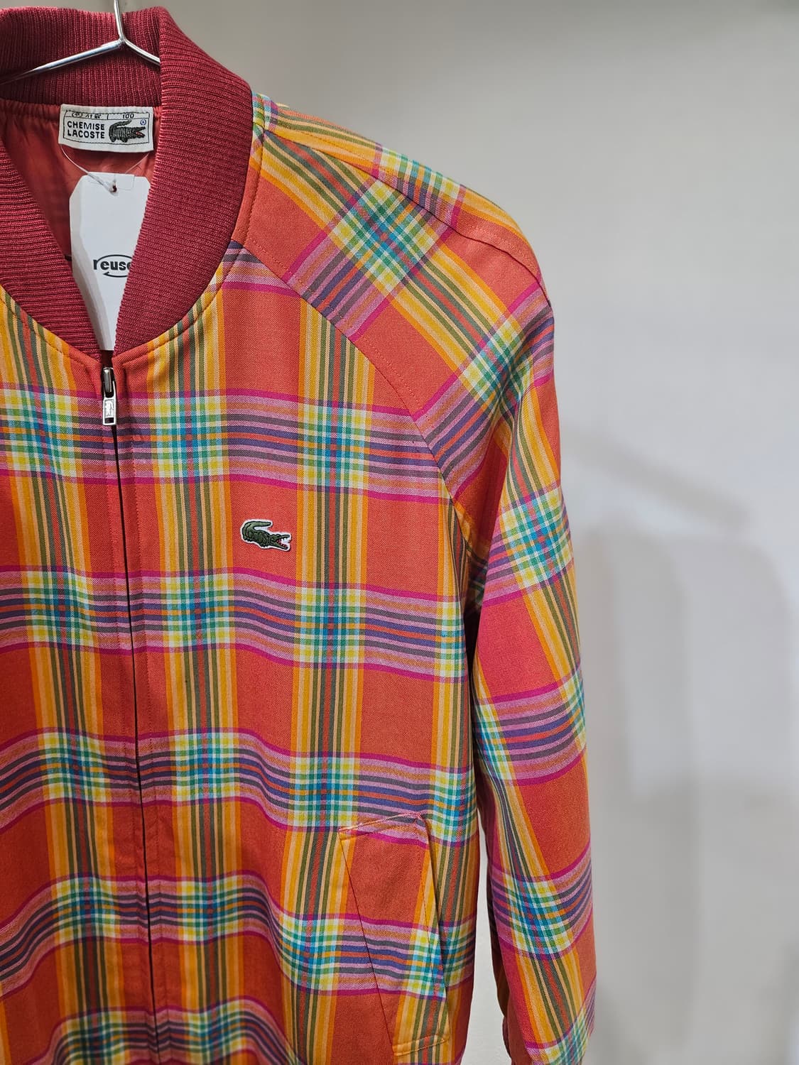 라코스테 타탄 체크 블루종 자켓 상품이미지5