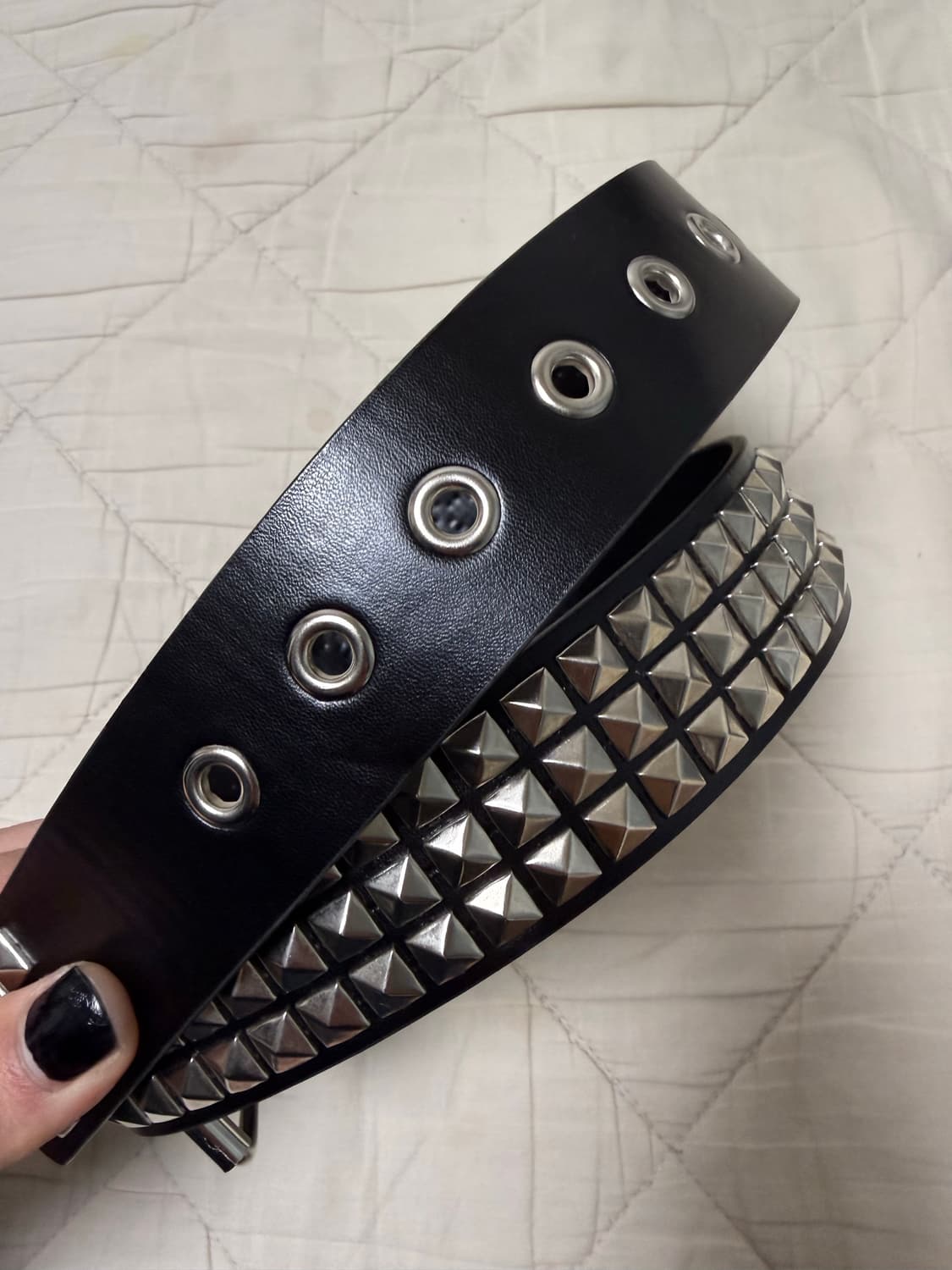 스터드 레더 벨트 상품이미지2