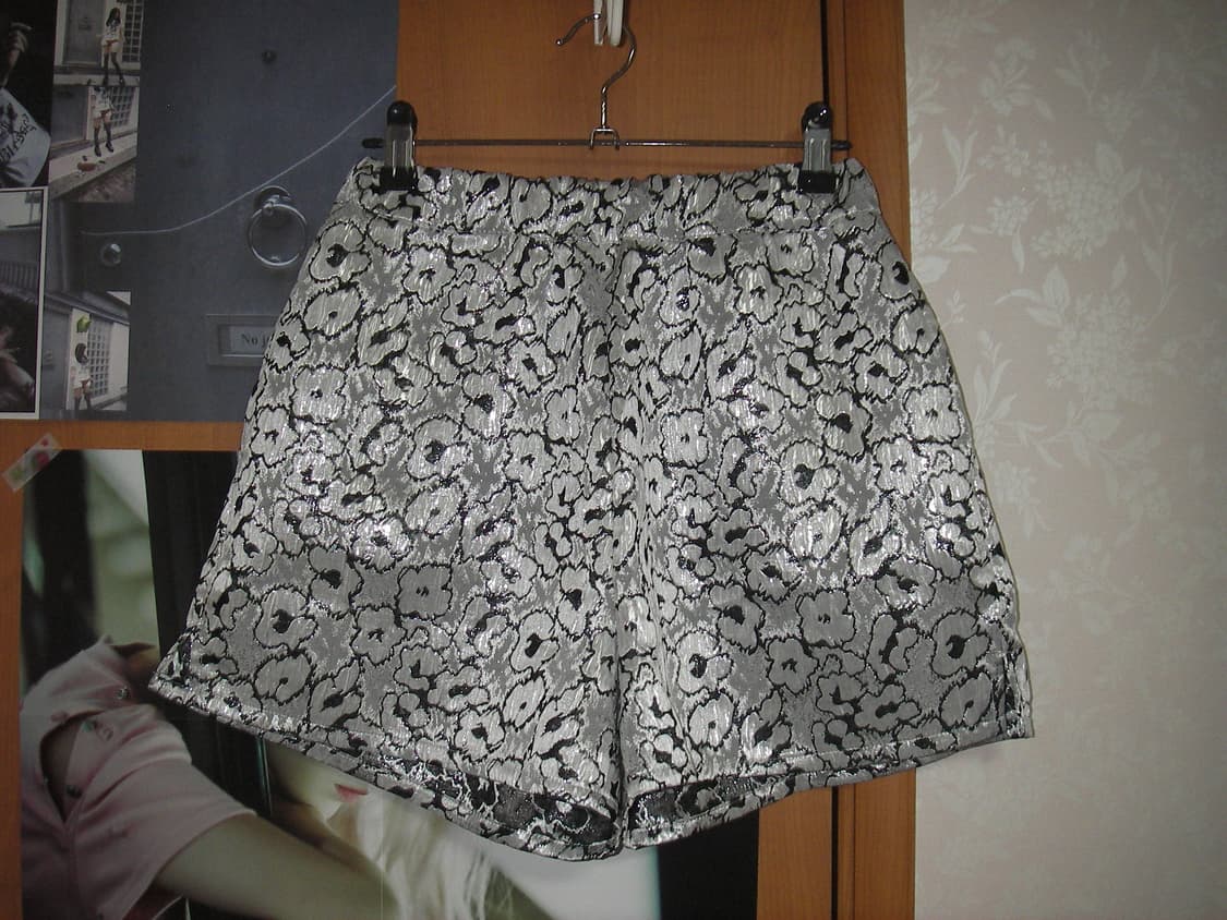 ppb 플라워 자카드 쇼츠 실버 상품이미지2