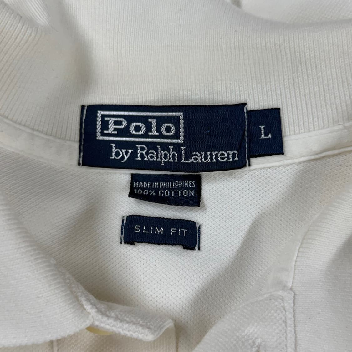 [L] 폴로 랄프로렌 화이트 코튼 반팔 카라티 상품이미지6